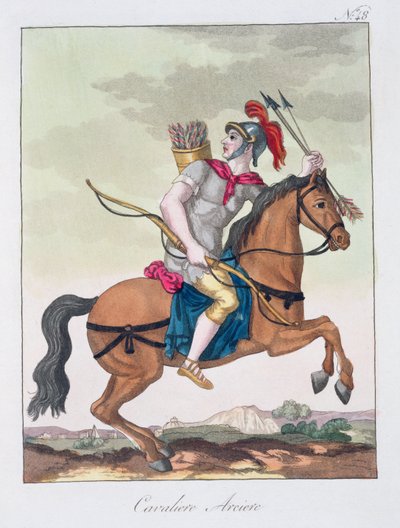 Cavalry Archer, fra LAntica Roma, 1825 av Italian School