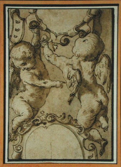 Kjeruber, tidlig på 1600-tallet (penn & blekk & vask på papir) av Italian School