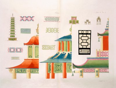 Kinesisk pagodedesign av Italian School
