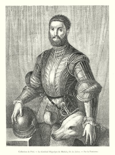 Samling av Pitti, kardinal Hippolyte de Medici, sønn av Julien, Av Pontormo (gravering) av Italian School