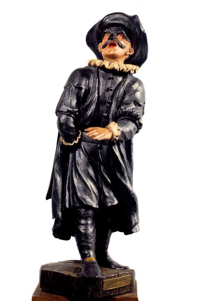 Commedia dell'arte: karakteren til Dottor Balanzone (Doctor of Bologna) (bolonesisk) fra Seraphin-teatret. Polykrom treskulptur av den italienske skolen på 1700-tallet. Paris, Musee Carnavalet av Italian School