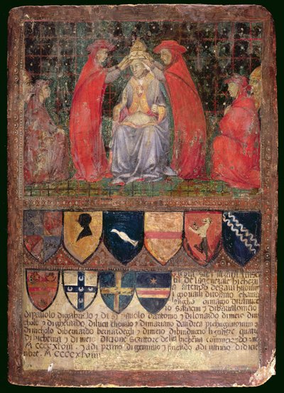 Kroningen av pave Nicholas V i 1447 av Italian School