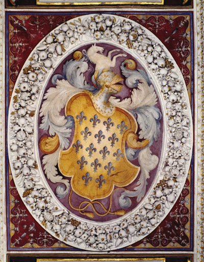 Crest of the Farnese-familien (fresco) av Italian School