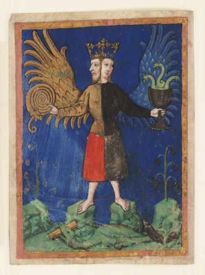 Kronet hermafroditt (vellum) av Italian School