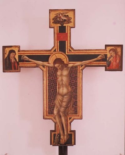 Krusifiks (tempera på tre) av Italian School