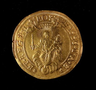 Republikken Genes valuta: 12,5 gull dobbel mynt. Diameter 61 mm. 1656. Tilbake. Genes Museums of Strada Nuova (inv. 6453) av Italian School