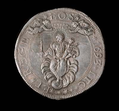 Republikken Genes valuta: fem ecu sølvmynt. Diam. 61 mm. 1693. Tilbake. Genes Musei di Strada Nuova av Italian School