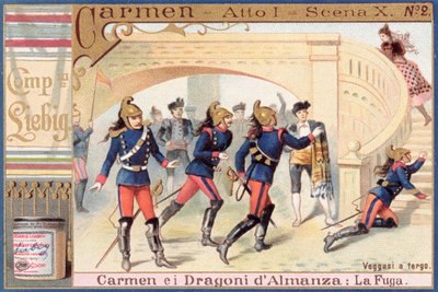 Dekorasjon for akt I, Scene i av Carmen av Georges Bizet (1840-1875) av Italian School