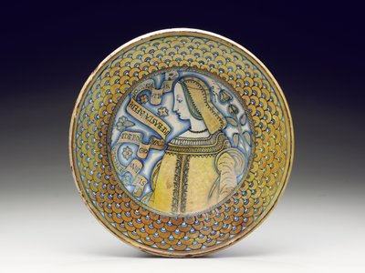 Deruta majolica-lustret "Bella Donna"-lader, 1520-30 av Italian School