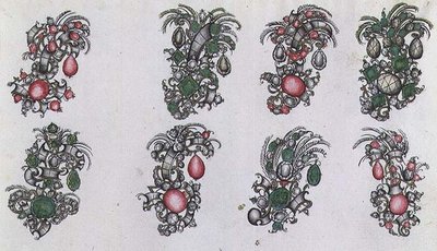 Design for aigrettes av Italian School