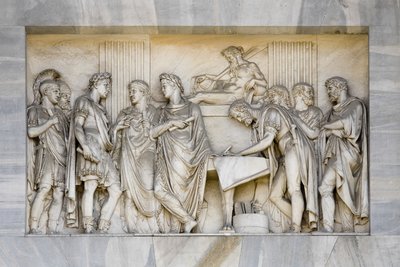 Detalj av fredsbuen, Milano, Italia (marmor) av Italian School