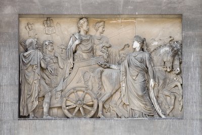 Detalj av fredsbuen, Milano, Italia (marmor) av Italian School