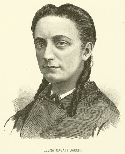 Elena Casati Sacchi (gravering) av Italian School