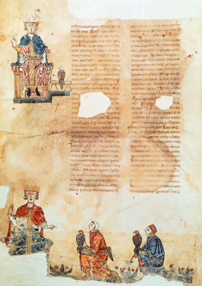 Keiser Frederick II av Hohenstaufend, illustrasjon fra 