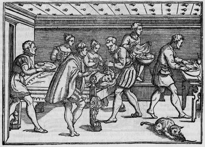 Gravering av 1574 i "" Della Cirurgia "" "(Om kirurgi) av Giovanni Andrea dalla Croce italiensk kirurg. av Italian School