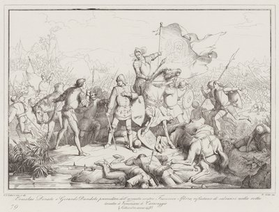 Ermolao Donato og Gerardo Dandolo veiledere av hæren mot Francesco Sforza ... (gravering) av Italian School