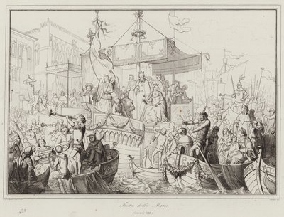 Festa delle Marie, 1200-tallet (gravering) av Italian School