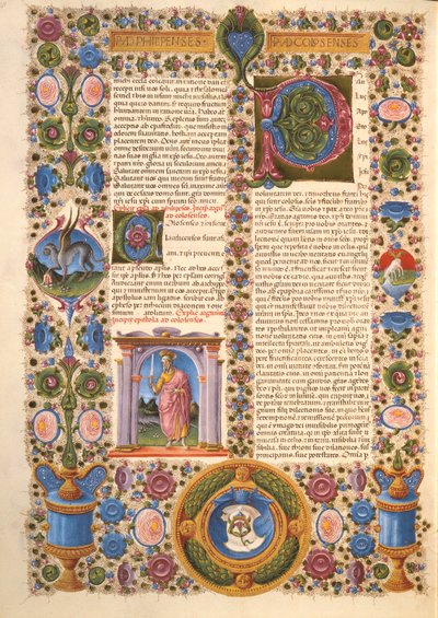 Fol.204v Brev fra St. Paul til kolosserne, fra Borso d
