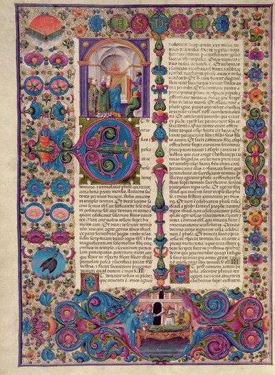 Fol.205v The Book of Exodus, fra Borso d