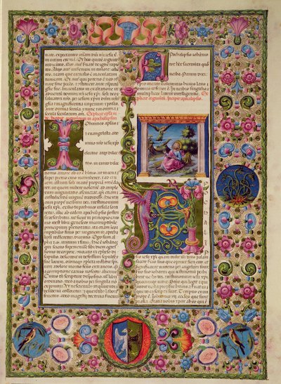 Fol.236r Åpning til Apokalypsens bok, fra Borso d