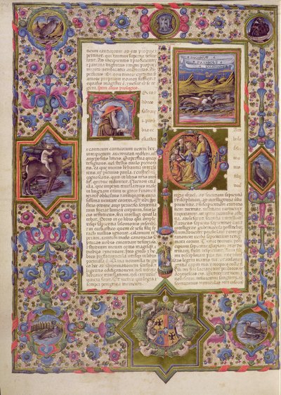 Fol.270v Åpning til Salomos bok, fra Borso d