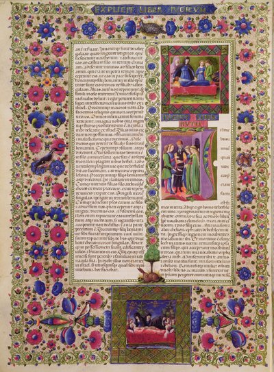 Fol.280r Åpning av Ruths bok, fra Borso d