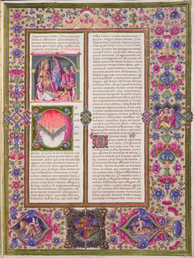 Fol.286r Åpning til Visdommens bok, fra Borso d