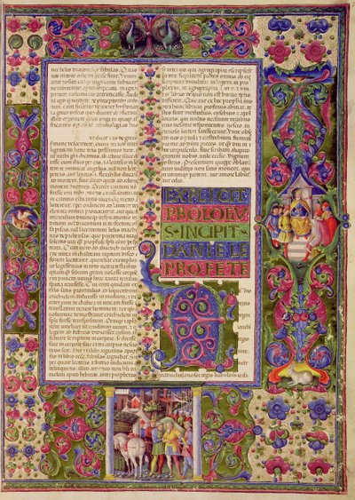 Fol.78r Åpning til profeten Daniels bok, fra Borso d
