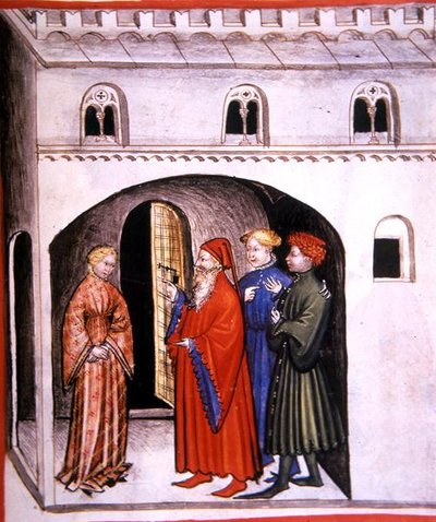Fol.98r Blushing, illustrasjon fra 