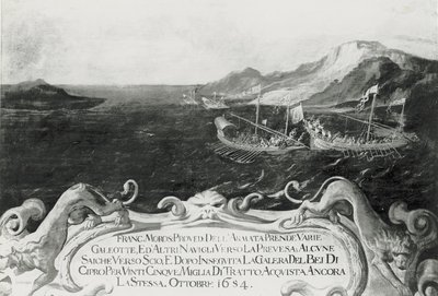 Francesco Morosini (1618–94) i en hendelse utenfor Kypros, 1654 av Italian School