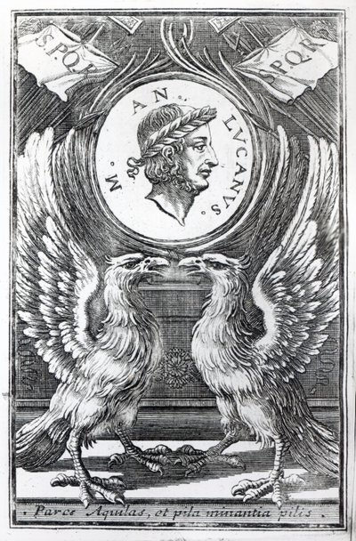 Frontispice til Lucans Pharsalia av Marcus Annaeus Lucanus, utgave utgitt i 1663 av Italian School