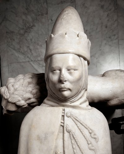 Begravelsesmonument til den første dogen av Genova Simone Boccanegra (marmorskulptur av Italian School