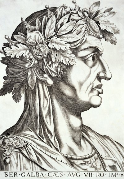 Galba Caesar (3 f.Kr.-69 e.Kr.), 1596 av Italian School
