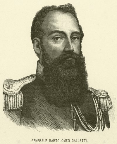 General Bartolomeo Galletti (gravering) av Italian School