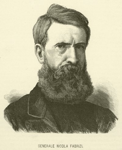 General Nicola Fabrizi (gravering) av Italian School