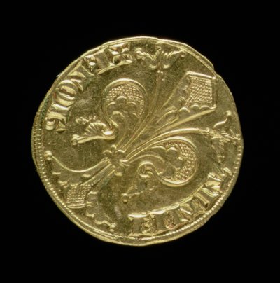 Gullflorin (forside) med en fleur de lys, florentinsk, 1252 (for bakside se 83494) av Italian School