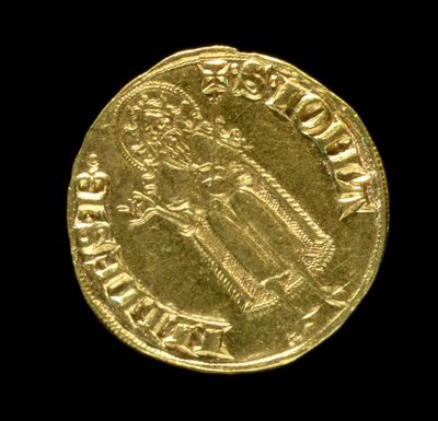 Gullflorin (revers) som viser døperen Johannes, florentinsk, 1252 (for forside se 83495) av Italian School