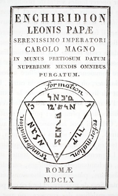 Grimoire av pave Leo III av Italian School