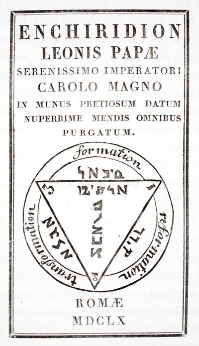 Grimoire av pave Leo III av Italian School