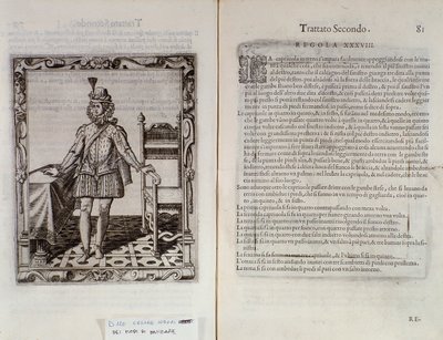 Hvordan danse capriola Dobbeltside av Le Gratie dAmore (Le Grazie dAmore) av den italienske danseren Cesare Negri kalt Il Trombone (1536-1604), traktat om dans av Italian School
