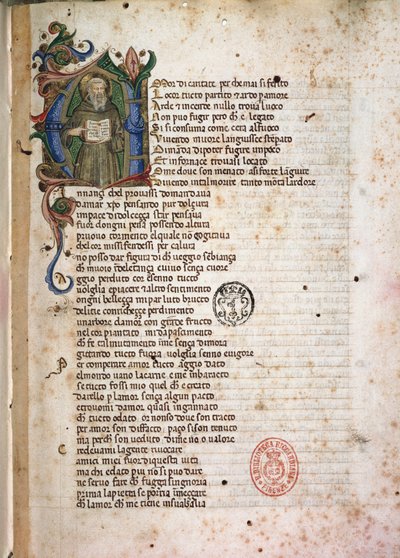 Det begynner fra Laudae. 1400-tallet (opplyst manuskript) av Italian School