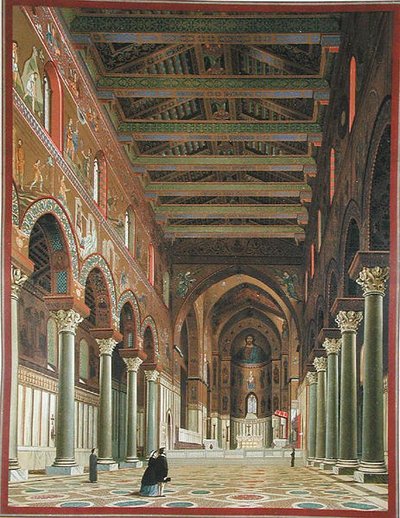 Interiøret i Duomo di Monreale, Sicilia av Italian School