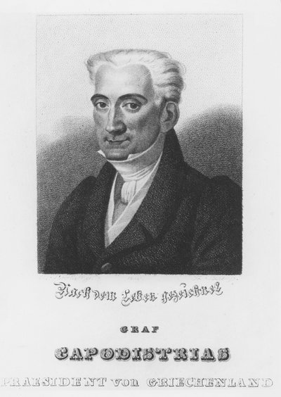 Ioannis Kapodistrias (gravering) av Italian School