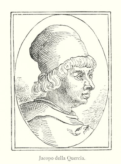 Jacopo della Quercia (gravering) av Italian School