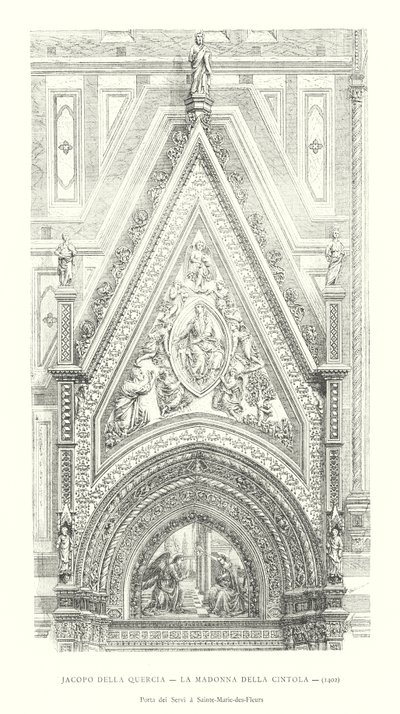 Jacopo della Quercia, The Madonna of the Belt av Italian School