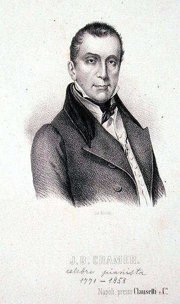 Johann Baptist Cramer (1771-1858) gravert av Richter (gravering) av Italian School