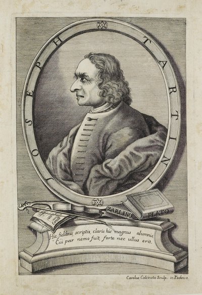 Joseph Tartini, gravert av Carlo Calcinotto (fl.1763), ca.1763 av Italian School