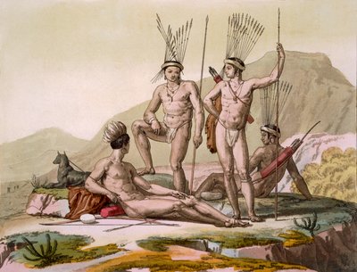 Korah Hottentots of the Cape, ca. 1820-30-tallet av Italian School