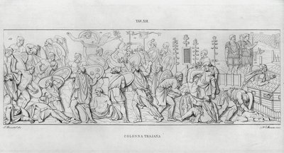 La Colonna Trajana, Trajans søyle (gravering) av Italian School