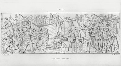 La Colonna Trajana, Trajans søyle (gravering) av Italian School
